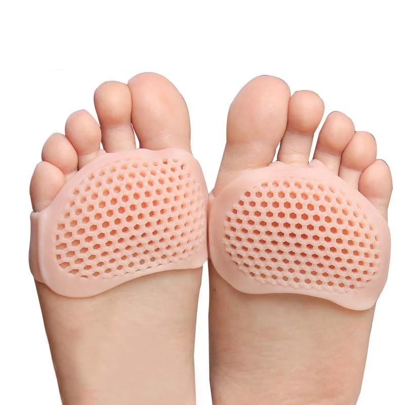 Palmilhas de silicone antepé para mulheres, inserções de alívio da dor, gel salto alto, alveolar macias, massagem, almofada para os pés, blister