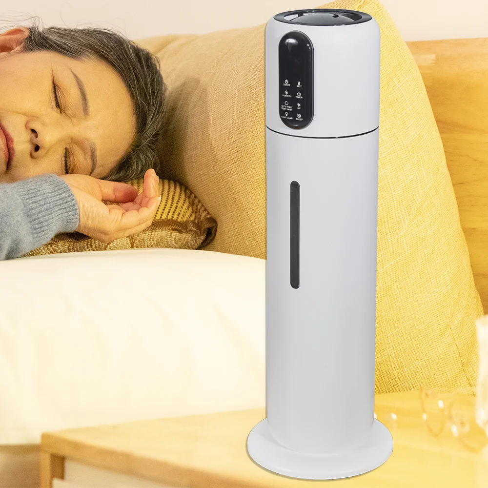 

9L Floor Standing With Color Night Light Home & Room Warm Steam And Cool Mist UV Ultrasonic Air Humidifiers