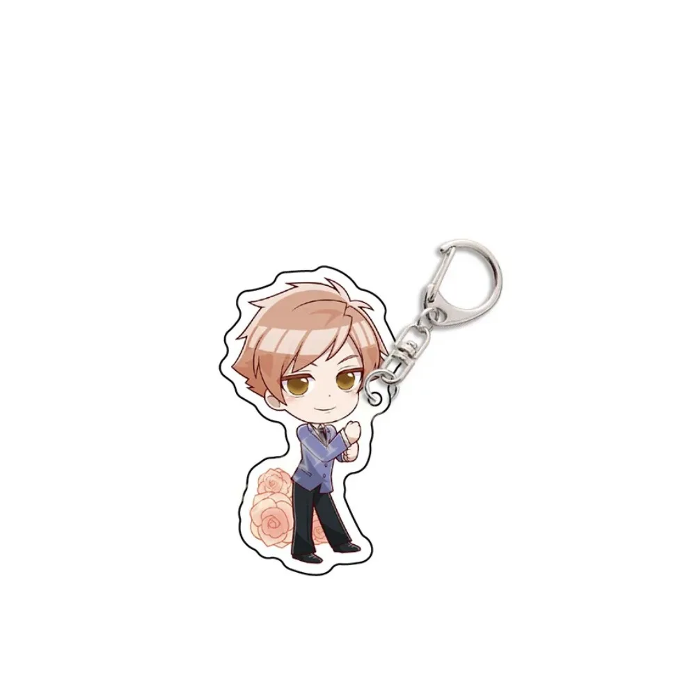 Cute Anime Acrylic Keychain Fujioka Haruhi King Hikaru Kaoru Cartoon Pendant Friend Gift Fan Collect