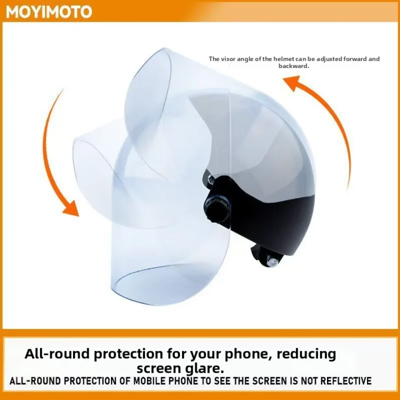 Motorcycle Phone Holder With Extended Rainproof Cover New Modified Electric Vehicle Helmet Waterproof Sunshade Bracket Accessory