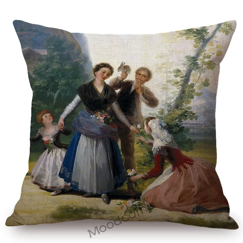 Francisco Goya Most Famous Art Painting Antique Christian Virgin Maria Sofa Throw Pillowcase Bible Store Cushion Cover Case