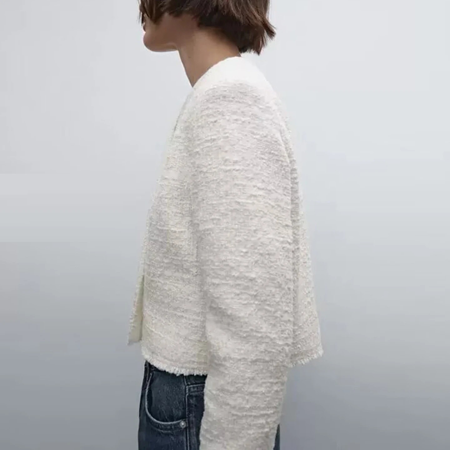 Faionable ronde Ne ort jas MD dames herfst nieuwe Sle Small Fraance Sle polyestervezel ademend woon-werkverkeer Sle