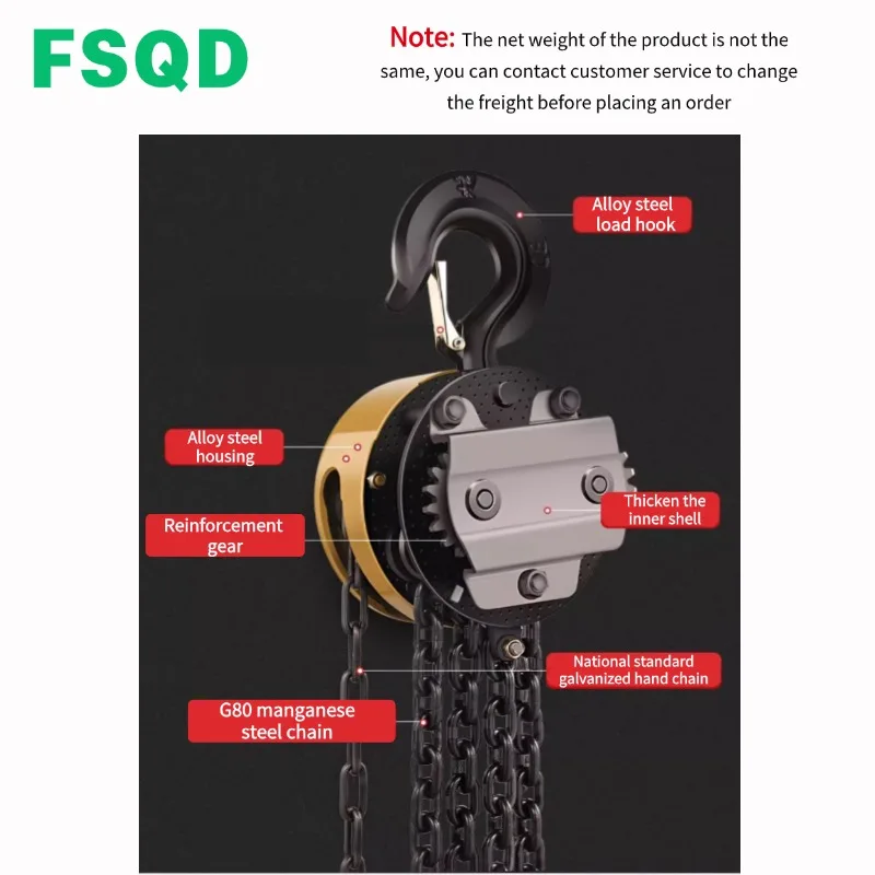 HSZ Hand pull gourd National standard HSZ-C 1, 2, 3, 5, ton Circular type / Triangular form Chain lifting hoist