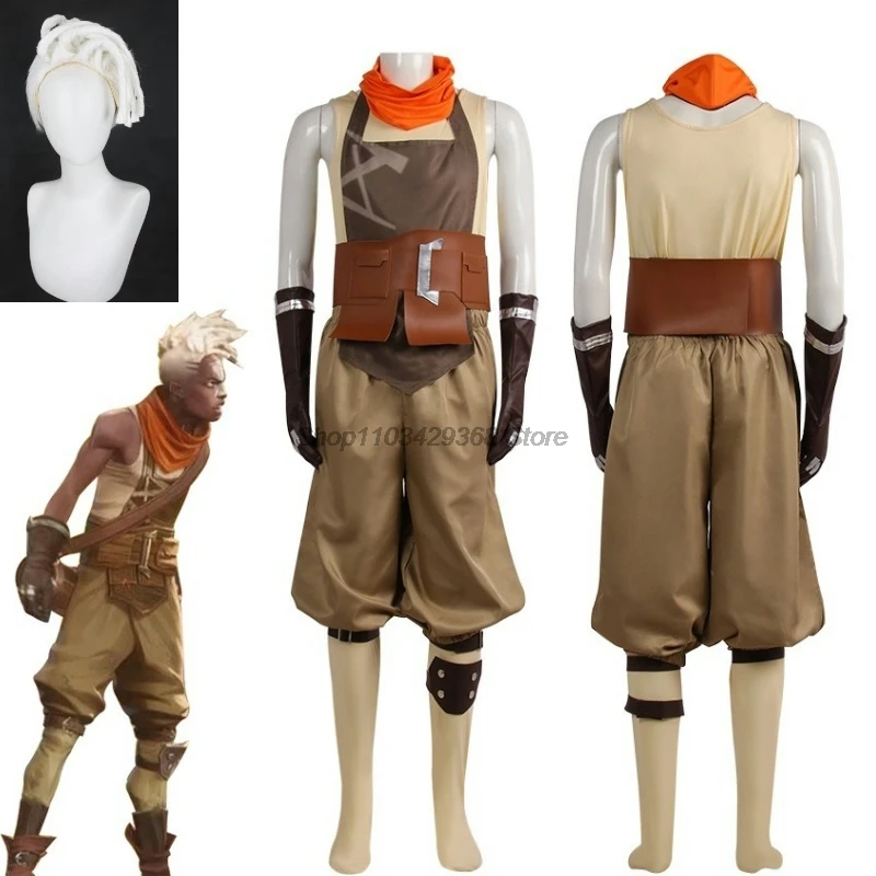 Arcane Anime League Of Legends Game LOL Cosplay Ekko Costume Halloween Carnival Suit Pants Wigs For Woman Man Cos Customized