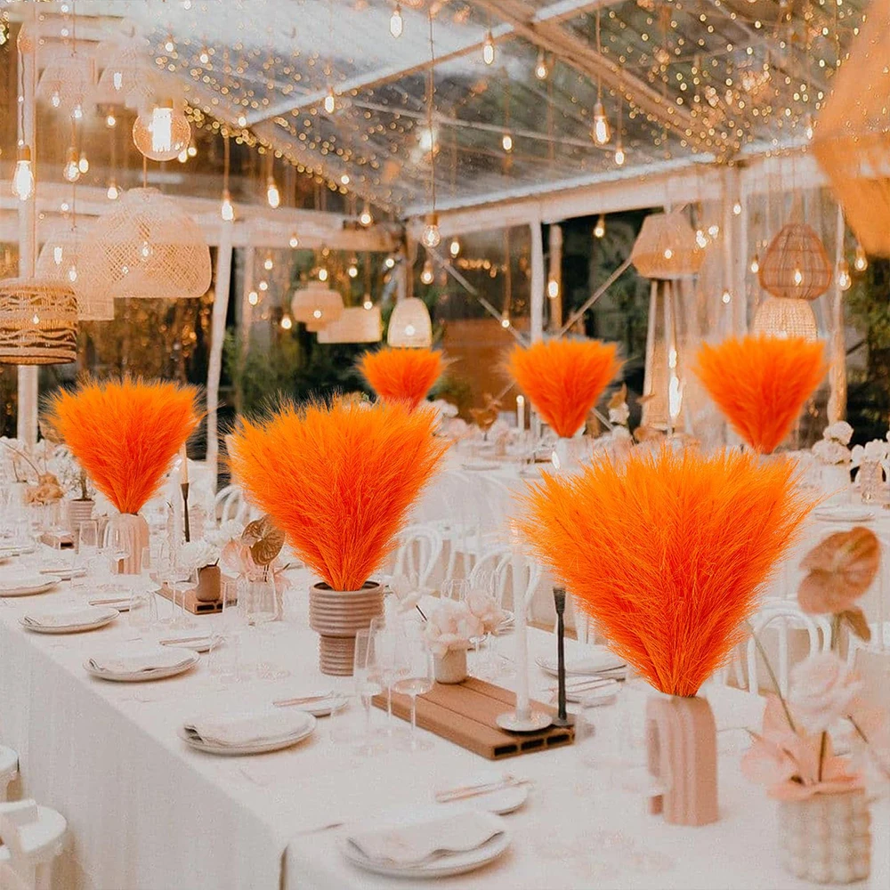 20PCS Künstliche Faux Bulk Pampas Gras 55CM Boho Dekor Blume Gefälschte Pflanze Flauschigen Schilf Hochzeit Party Home Raum Dekoration blumen – Detail 4