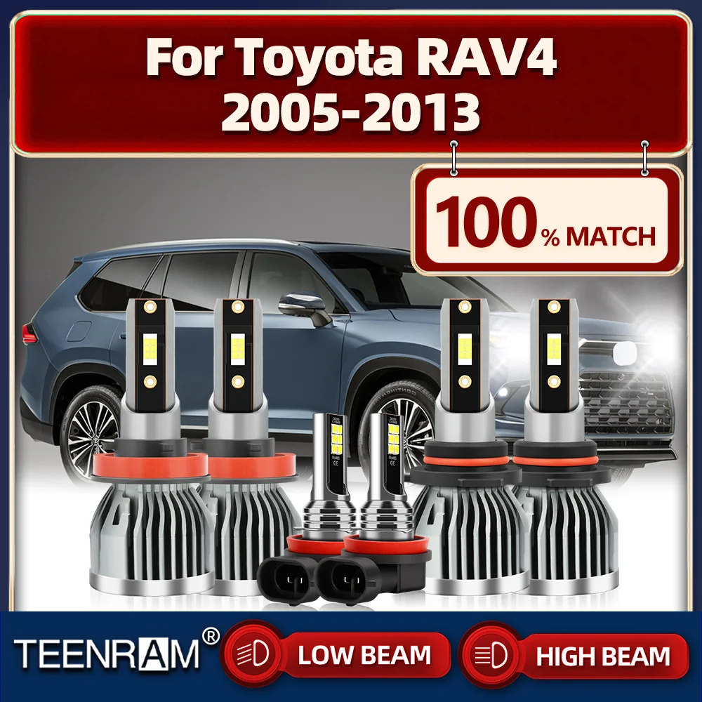 

LED Headlight Bulbs 60000LM Canbus Error Free Auto Head Lamps 6000K Fog Light For Toyota RAV4 2005-2008 2009 2010 2011 2012 2013