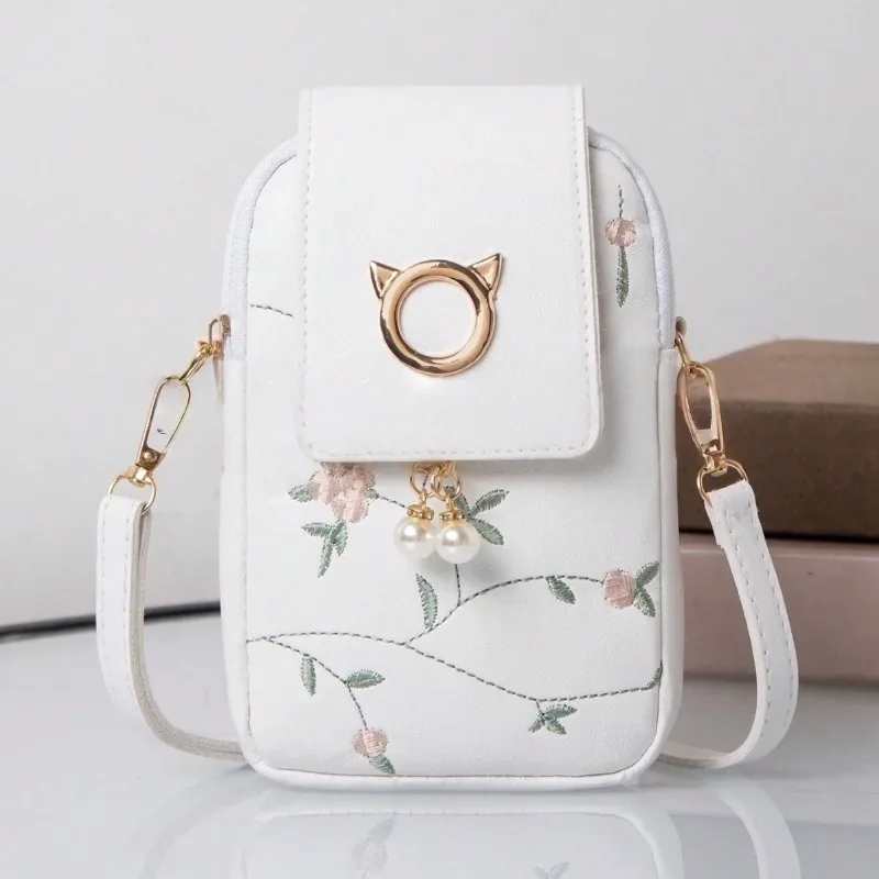 Neue einfarbige, exquisite Schultertasche für Damen, einfache vertikale Retro-Umhängetasche, modische Damentasche für Reisen – Detail 2