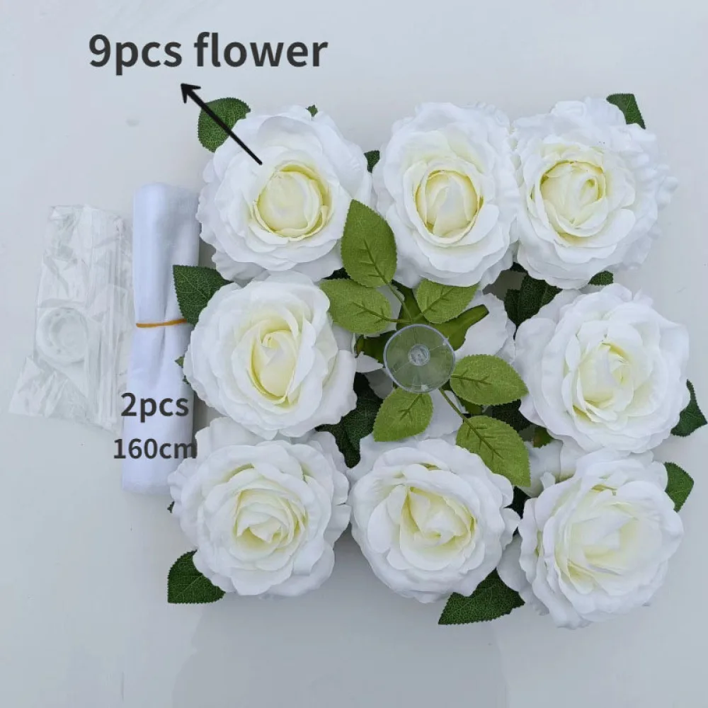Magnetic Car Front Flower Decoration Simulation Floral Arrangement Wedding Procession Supplies Safe Auto Decor