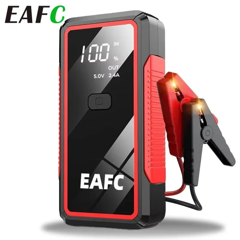 EAFC 2000A/1200A Car Jump Starter Power Bank Auto Emergency Battery Booster Starting Device Charger Diesel Petrol Cars Camping