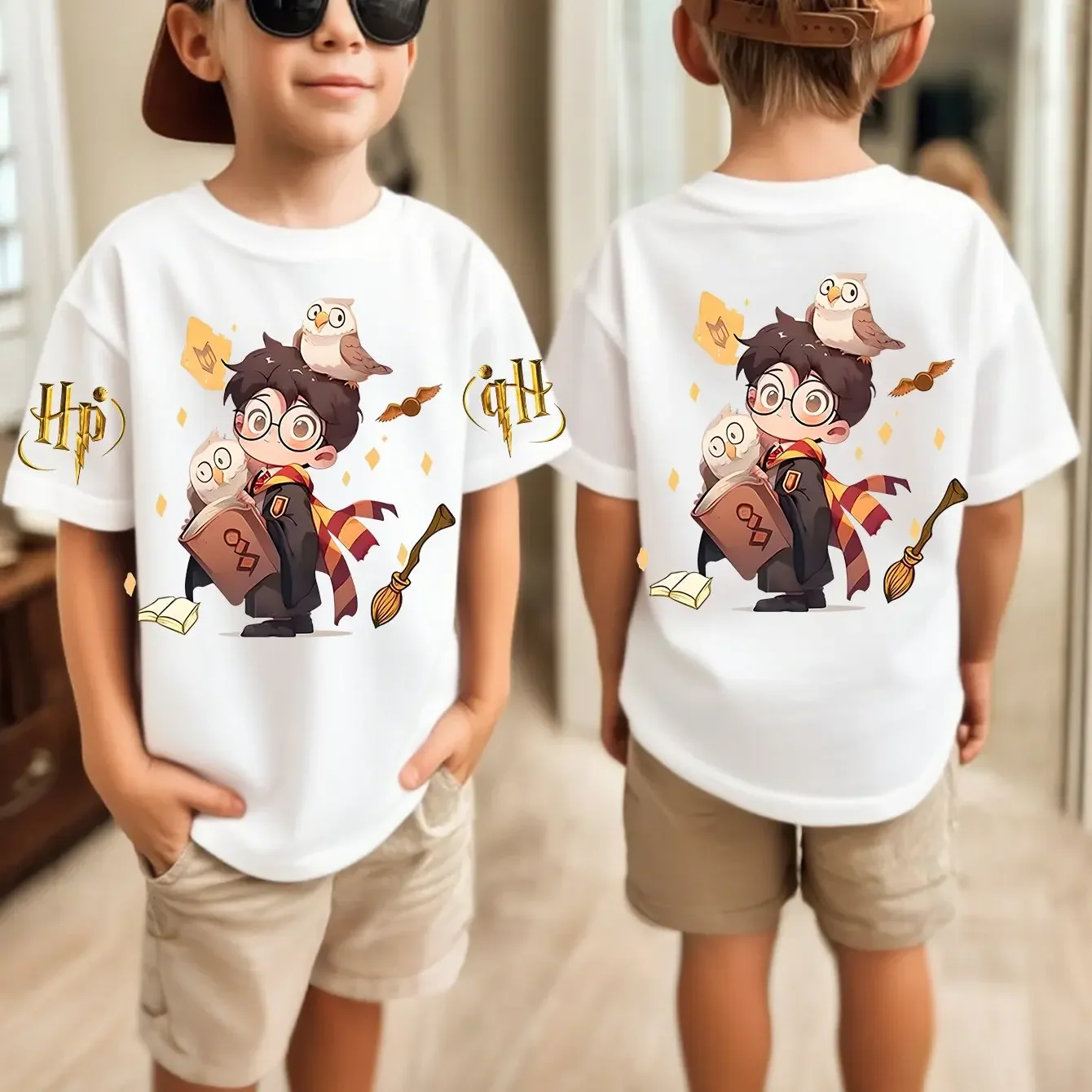 T-shirt de personnage magique sous licence officielle de Harry Potter pour garçons et filles - Impri