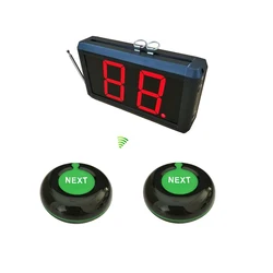 Take A Number 2-Digit Display With Next Control Button Ticket Turno Wireless Guest Waiting System Queue Management Machine