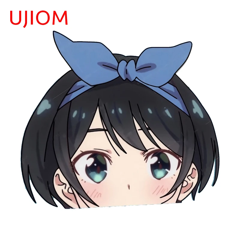 UJIOM Peeker Sarashina Ruka Pretty Wall Sticker Exquisite Creative Anime Figure Decal Sunscreen Vinyl Art Room Home Wallpaper
