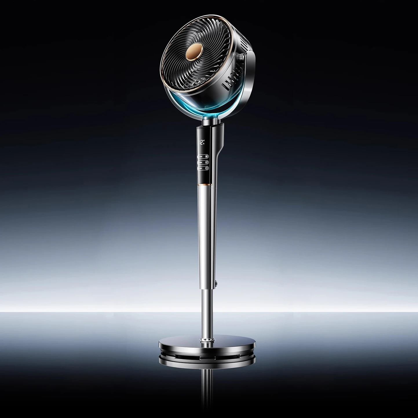 

New DC Motor BLDC Digital Display Cool Air Circulation Stand Fan With Remote Control With LED Light High Quality