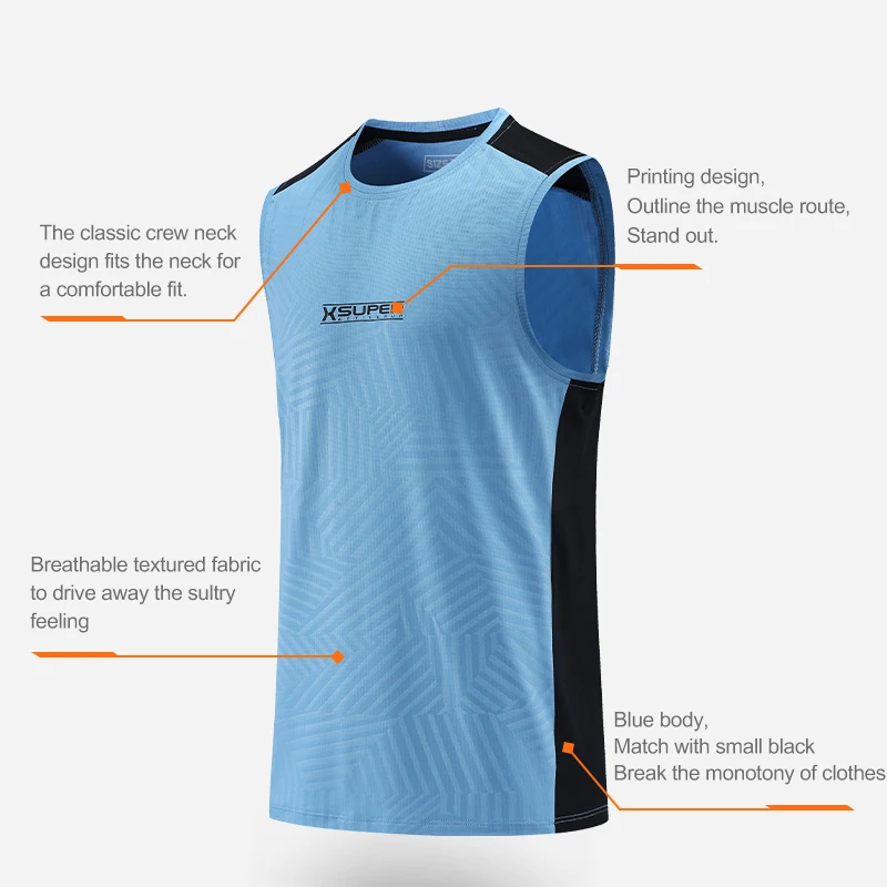 ผู้ชาย Rompi Olahraga อเมริกันการฝึกอบรมเสื้อผ้าผ้าไหม Kemeja Tanpa Lengan วิ่ง Breathable Tank Top เสื้อกั๊ก Gym เสื้อผ้า