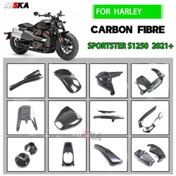 For Harley Sportster S 1250 RH 2021 2022 2023 Carbon Fiber Motorcycle Accessories Tank Seat Guard Exhaust Cover Fender Fairings