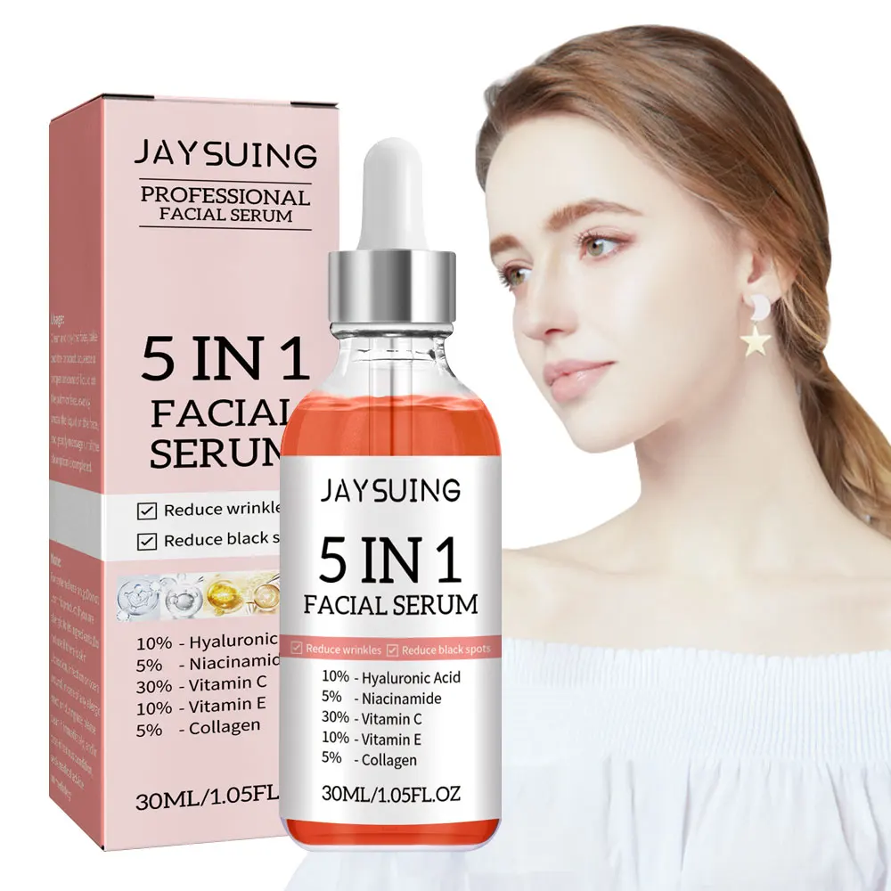 

5 In 1 Firming Face Serum Moisturizing brightning Vitamin C Hyaluronic Acid Facial Serum Shrink Pores Skin Care