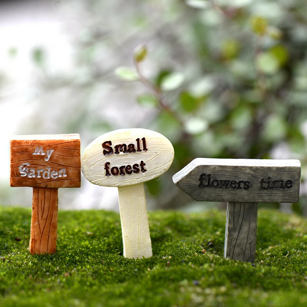 

3 Pcs Resin Crafts Figurines Micro Landscape DIY Toy Fairy Garden Miniatures