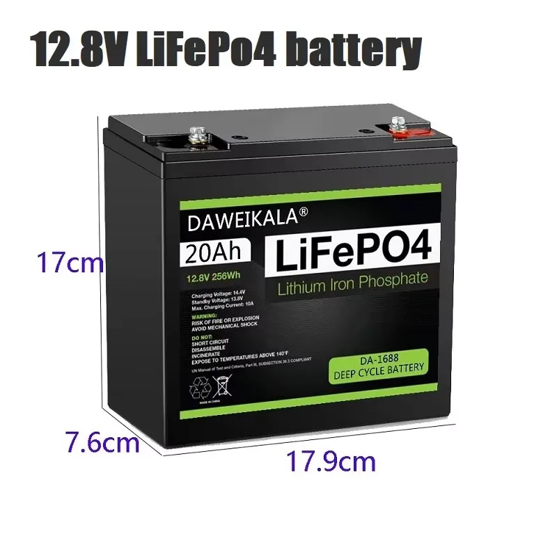 12V 20Ah Lithium-Eisenphosphat-Batterie, wiederaufladbare Lithium-Batterie, verschiedene Kombinationen für Serien- und Parallelschaltung, geeignet für Kindermotoren, Schiffsmotoren,