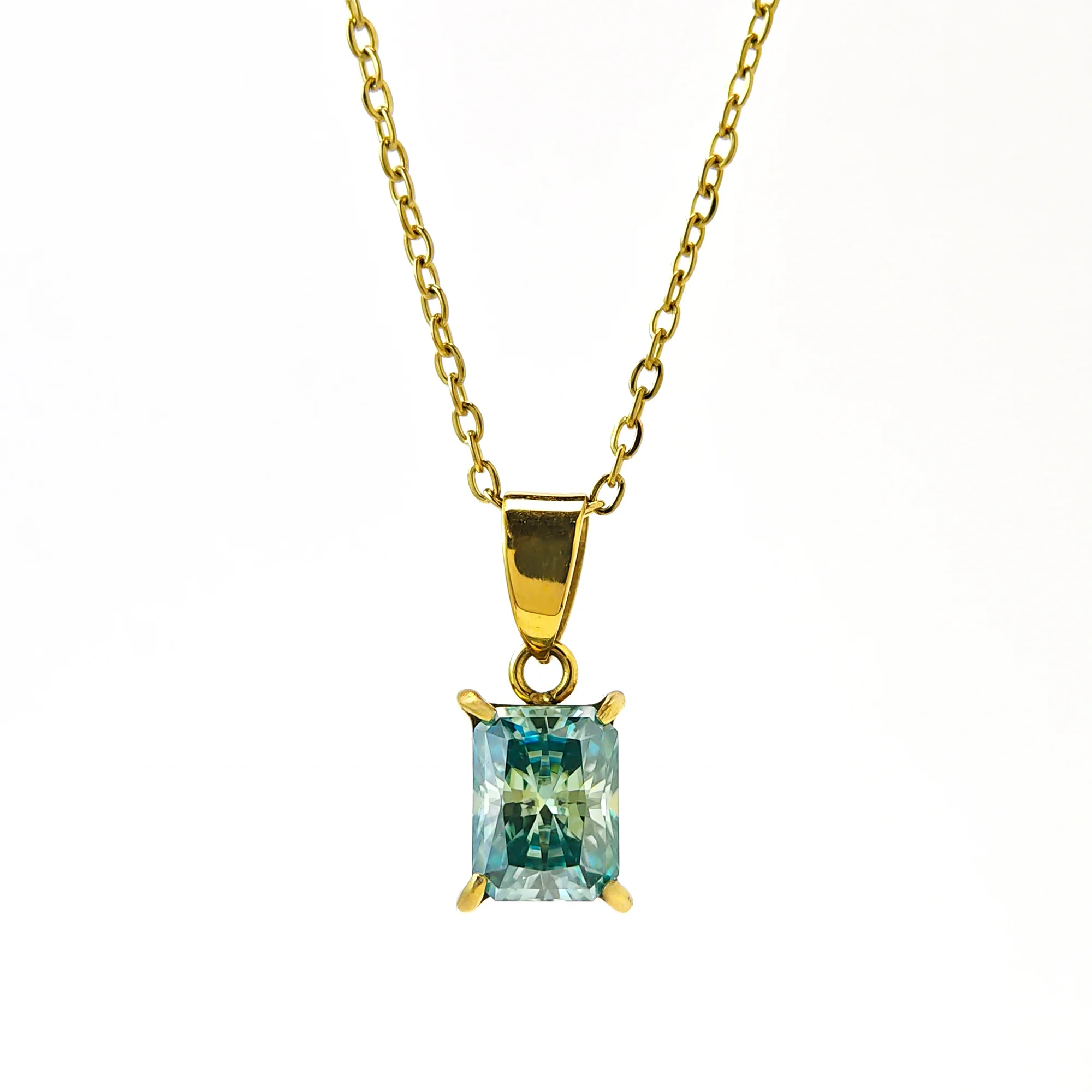

1pc 2.0Carat Synthetic Moissanite Pendant Necklace with A Fashionable Design, Showcases A Magnificent and Elegant Appearance.