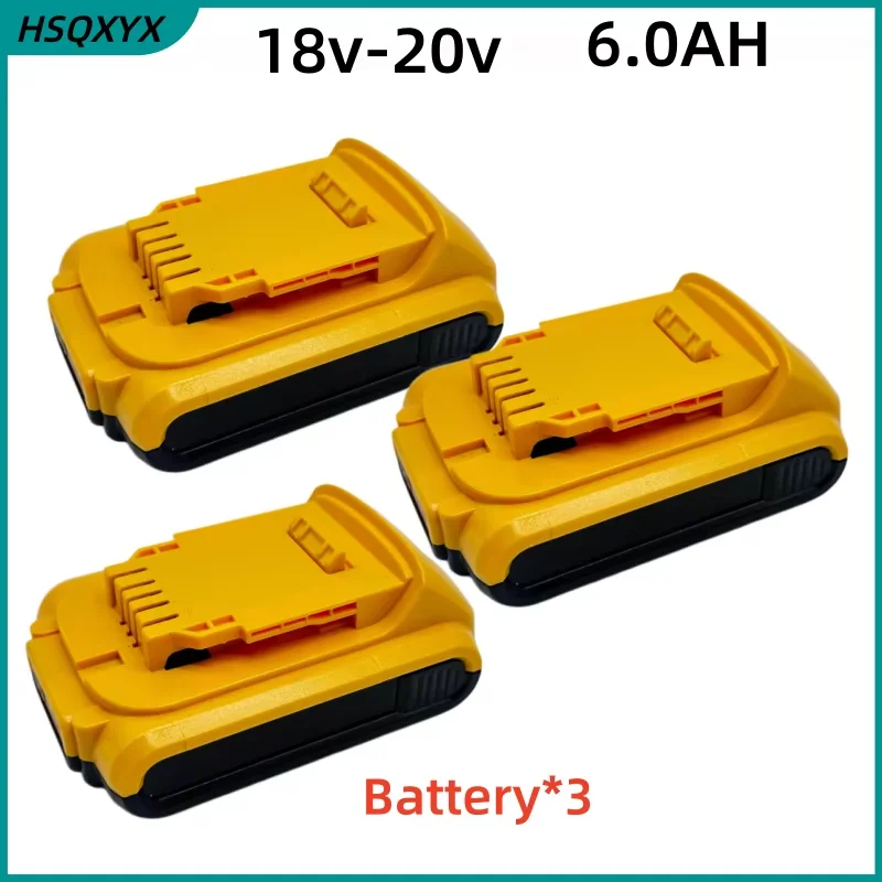 For  Rechargeable Battery 20V 3.0Ah 6.0Ah 7Ah  DCB206 DCD790 Impact Drill Wrench