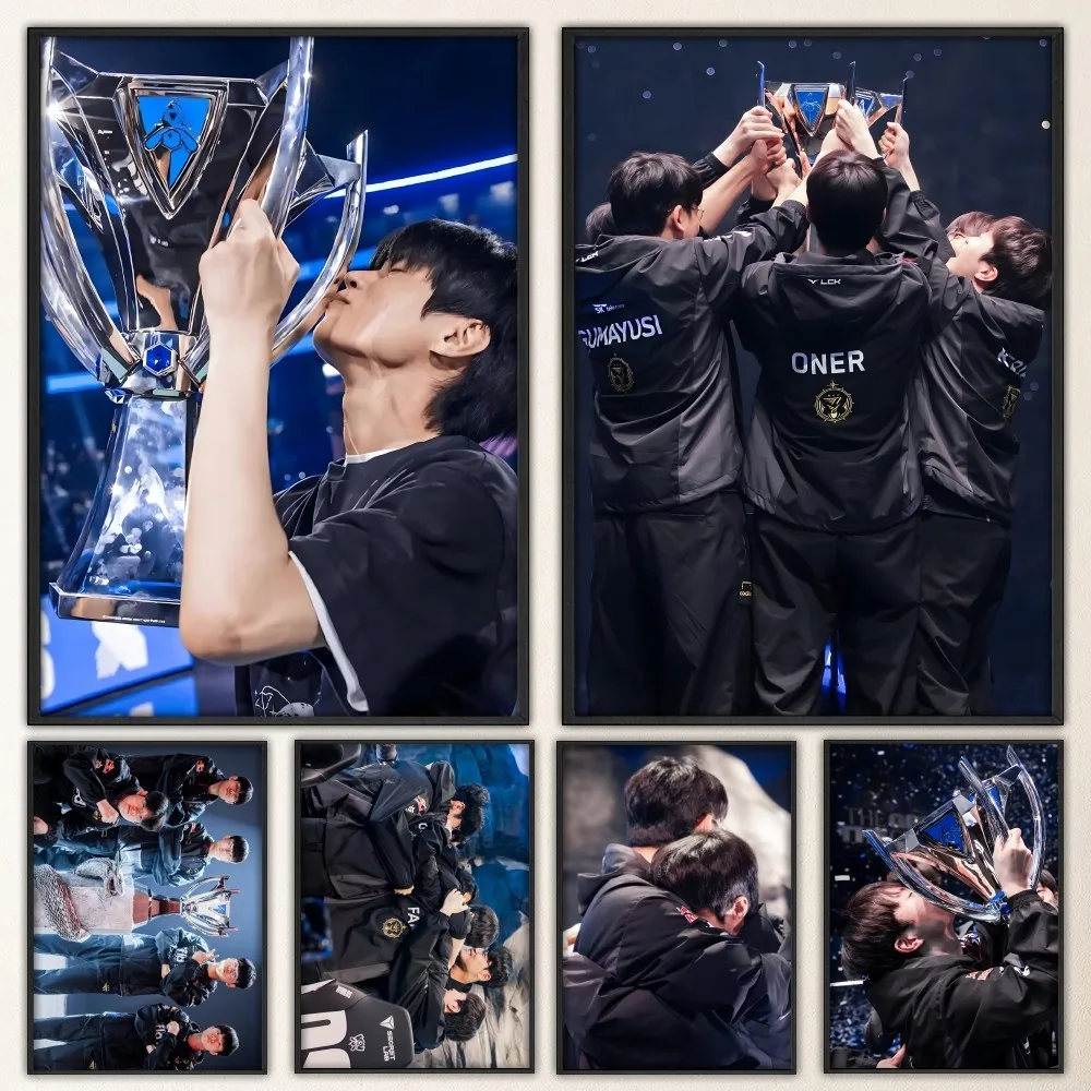 2023 T1 L-LOL LPL постер с чемпионом, печатный плакат, Настенная картина для спальни, гостиной, настенная панель, маленький