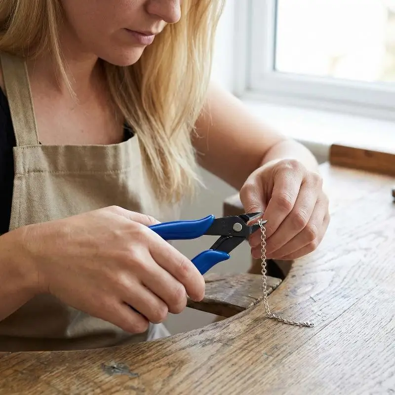 

DIY Jewelry Pliers Set for Handmade Jewelry Wire Cable Cutters Crimping Tool Kit for Beginners Craft and Repair Use