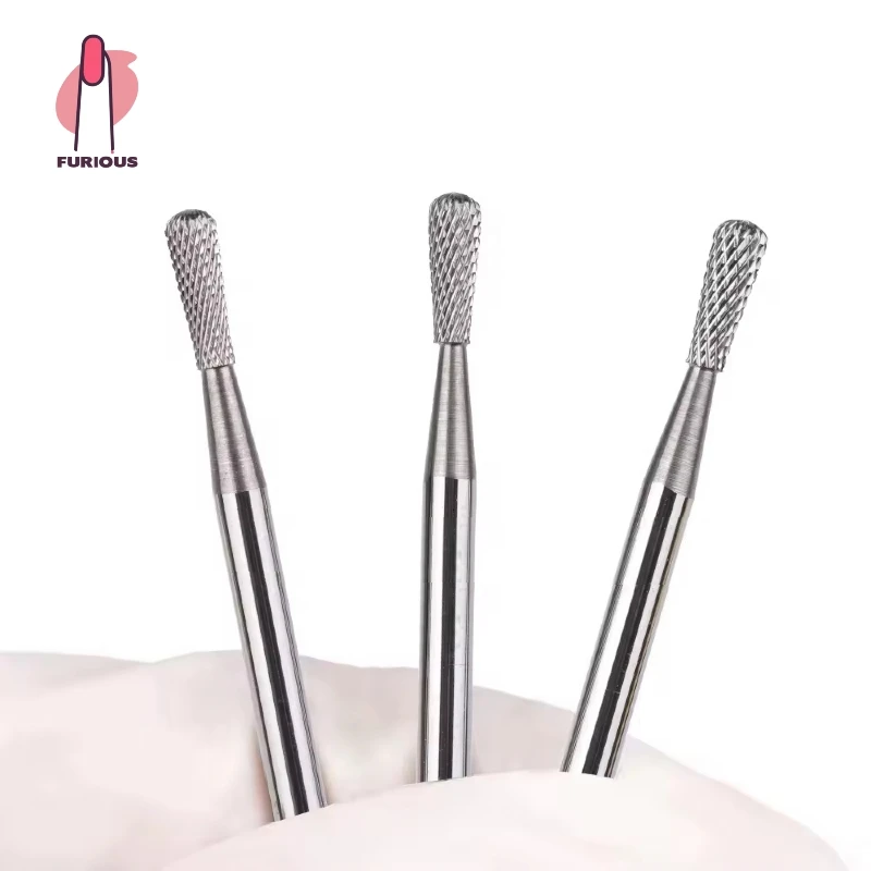 3/32'' Pear Shape Carbide Tungsten Cuticle Clean Nail Drill Bit for Cuticle Dead Skin Nail Prepare Manicure Nail Salon Supply