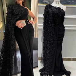 Customized es Elegant One-shoulderSheath Cocktail Flowers Tulle Chiffon Occasion Evening Gown evening dresses woman elegant