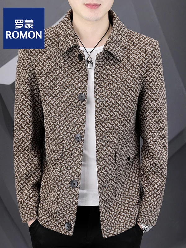 

Мужская приталенная повседневная куртка Rn с отложным воротником, весна-осень, в корейском стиле, индивидуальный дизайн, верхняя одежда