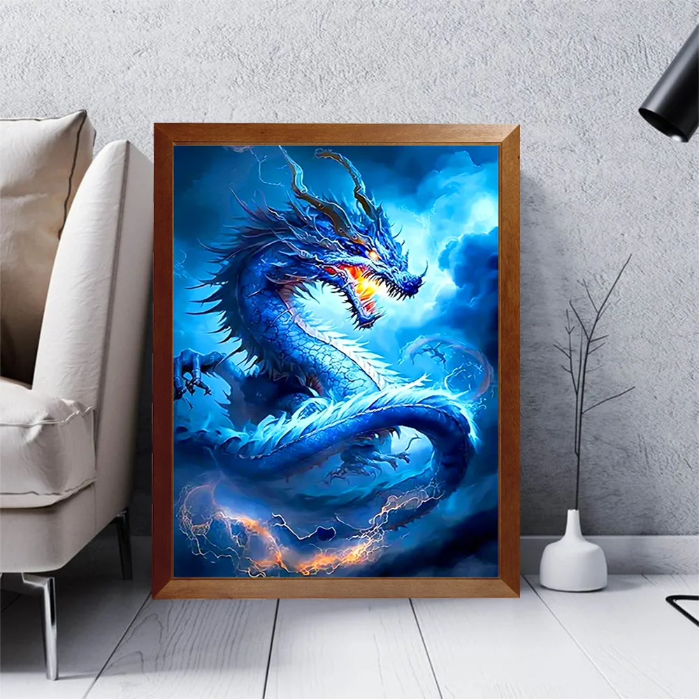 HUACAN Diamond Painting Dragon Rhinestones Animal Mosaic Pictures Full Round New Arrivals Handmade Home Decoration