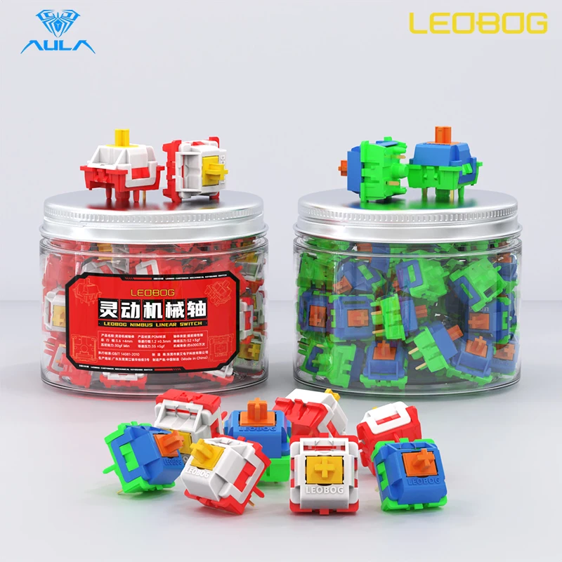 LEOBOG V2 Nimbus/Juggle Switch 5Pin Linear Tactile Mechanical Keyboard Switches POM Hot Swap Pre-lubrication For Game player