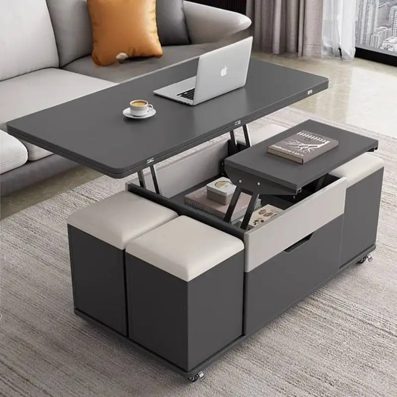 Chinese Coffee Tables Multifunctional Business Japanese Vintage Coffee Tables Center Adjustable Salontafel Furniture For Home