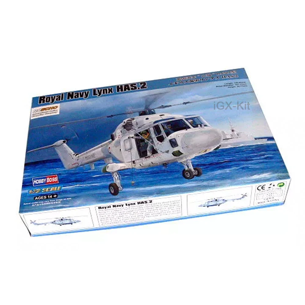 

HobbyBoss 87236 масштаб 1/72 Royal Navy Lynx HAS.2 вертолет самолет хобби ремесло игрушка пластиковая модель строительный комплект