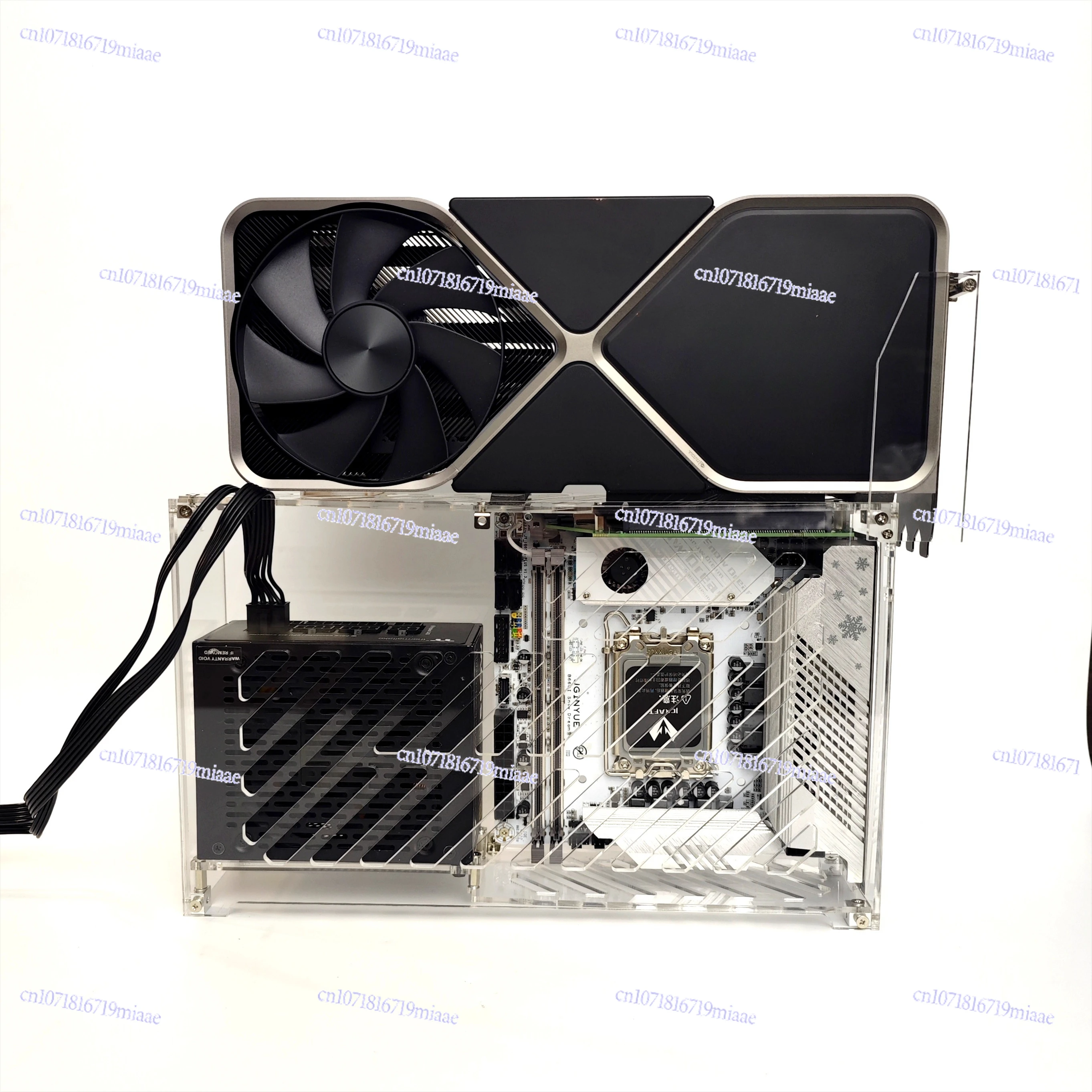 External Graphics Card Chassis Core Display Chassis 4 Liters Desktop, Power Supply 3 Fans Graphics Card