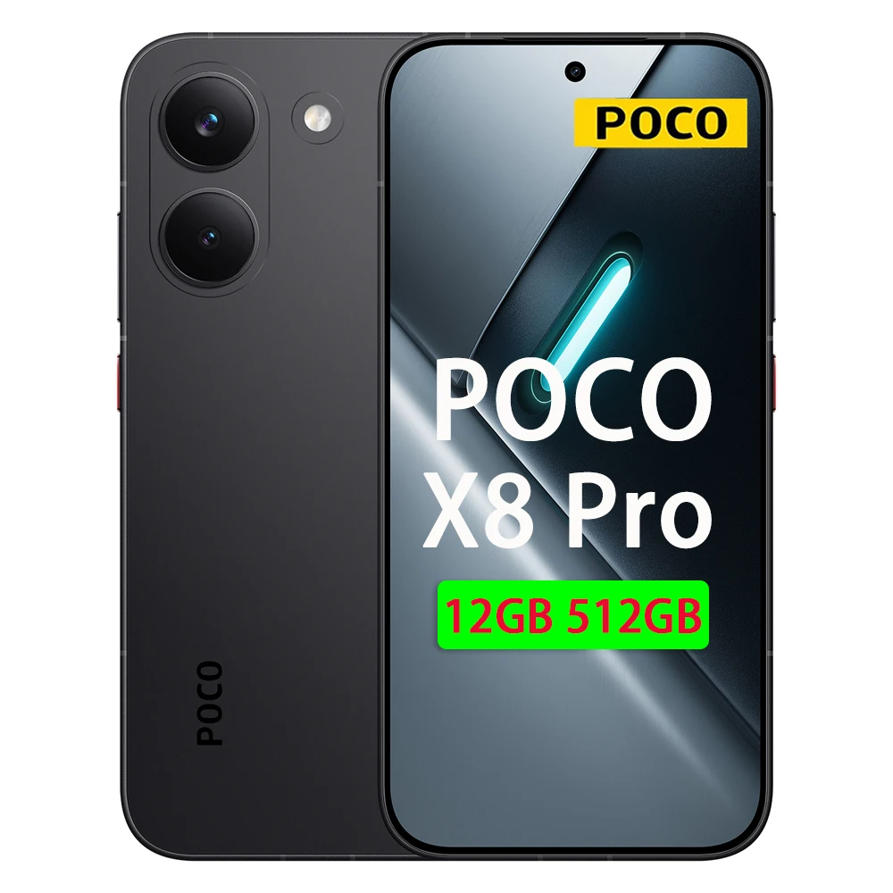 Globale versie POCO X8 Pro Mobiele Telefoons 100W HyperCharge 27W Reverse Charging 6.59'' Immersieve Weergave 50MP Hoge Resolutie Smartphone