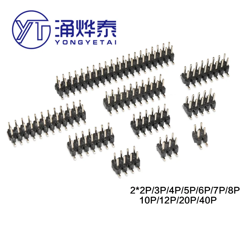 YYT 2.54mm dwurzędowy głowica pinowa SMD SMT 2*2P3P4P5P6P7P8P9P10P12P16P20P4 0 złącze paska