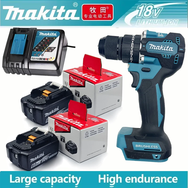Batterie Makita 100% originale, batterie rechargeable 18V 6,0Ah L1860B, remplaçant Makita DDF487 L1840B L1850B, batterie pour outils électriques