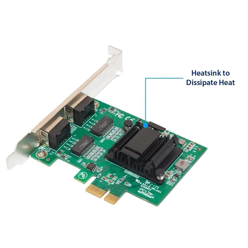 Scheda di rete PCIe Gigabit a 2 porte adattatore Ethernet PCI Express a doppia porta da 1000M con scheda LAN NIC 82571EB per Windows