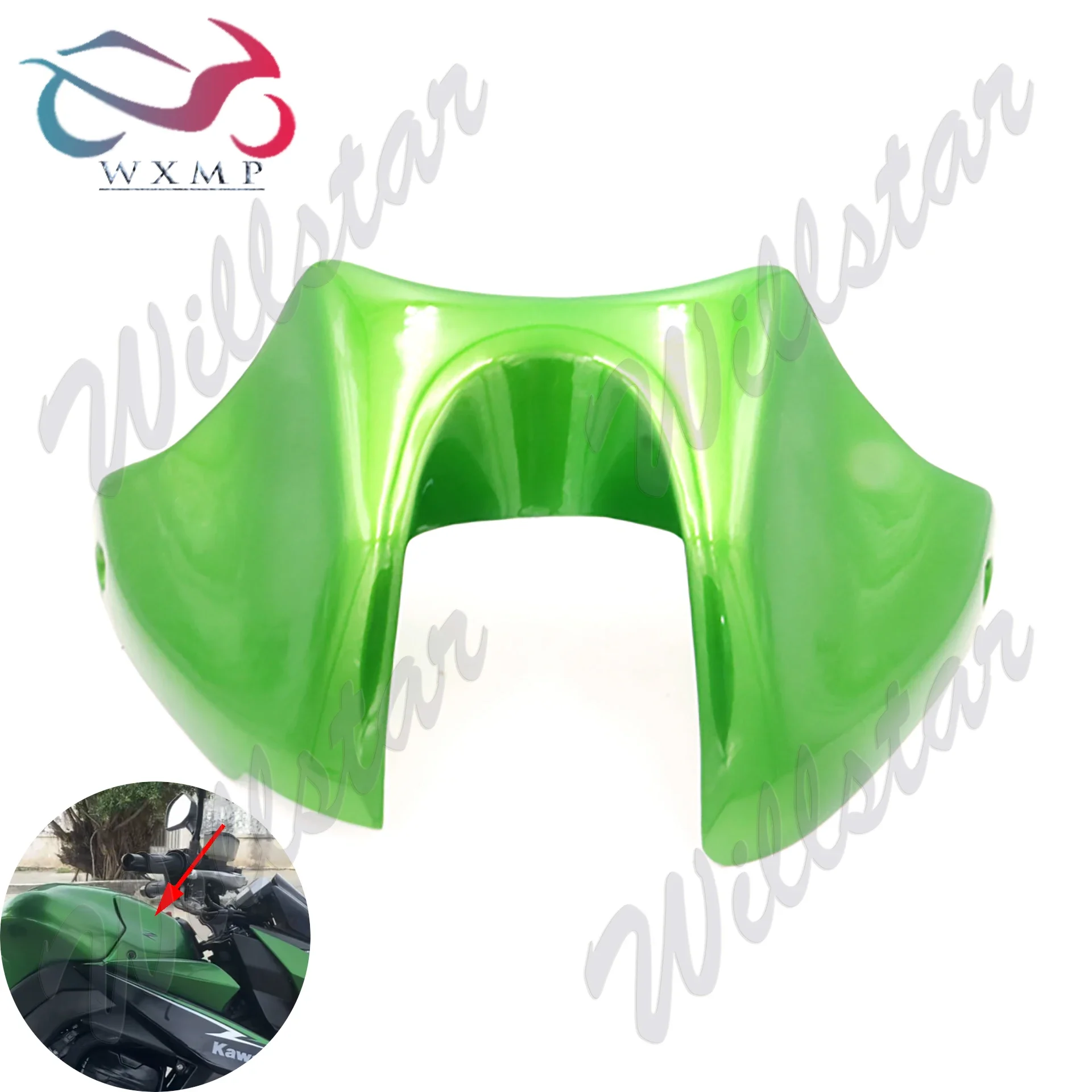 

Green Color Gas Tank Front Cover Air Box Guard Fairing Cowl For Kawasaki Z1000 2010-2013