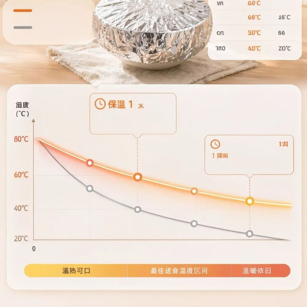 Kitchen Food Cover Aluminum Foil Thermal Insulation Film Keep Warm Dish Plate Protector Utility Dining Tableware Wrap Tool