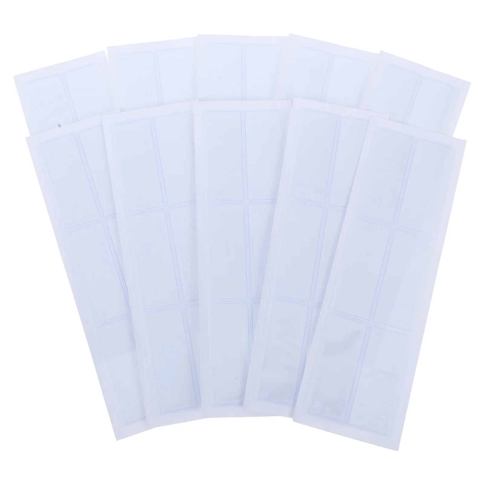 

50Sets Clear Self Adhesive Label Holders Transparent Plastic Index Card Pockets Top Open for File Storage Bins Office Document