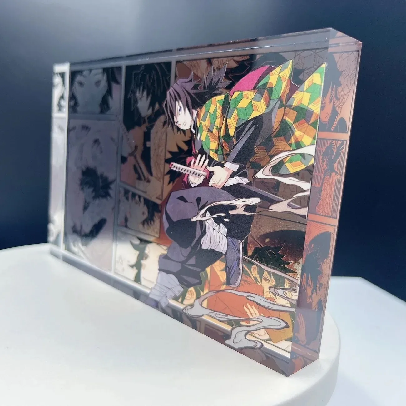 Hot Anime Demon Slayer Creative High-Value Bar Chi Tokitou Muichirou Acrylic Brick Computer Desktop Ornaments Toys Festival Gift view 5