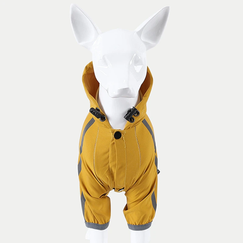 

Новый четырехногий плащ для собак с тягой, водонепроницаемый, для больших, средних и маленьких собак, одежда для домашних животных на дождливый день, товары для домашних животных