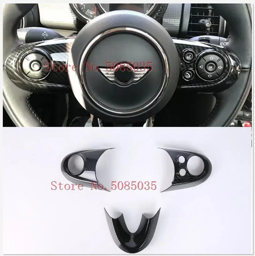 

3pcs ABS Car interior steering wheel control panel decorative shell Car stickers for BMW MINI cooper F60 f56 f55 f54 low version