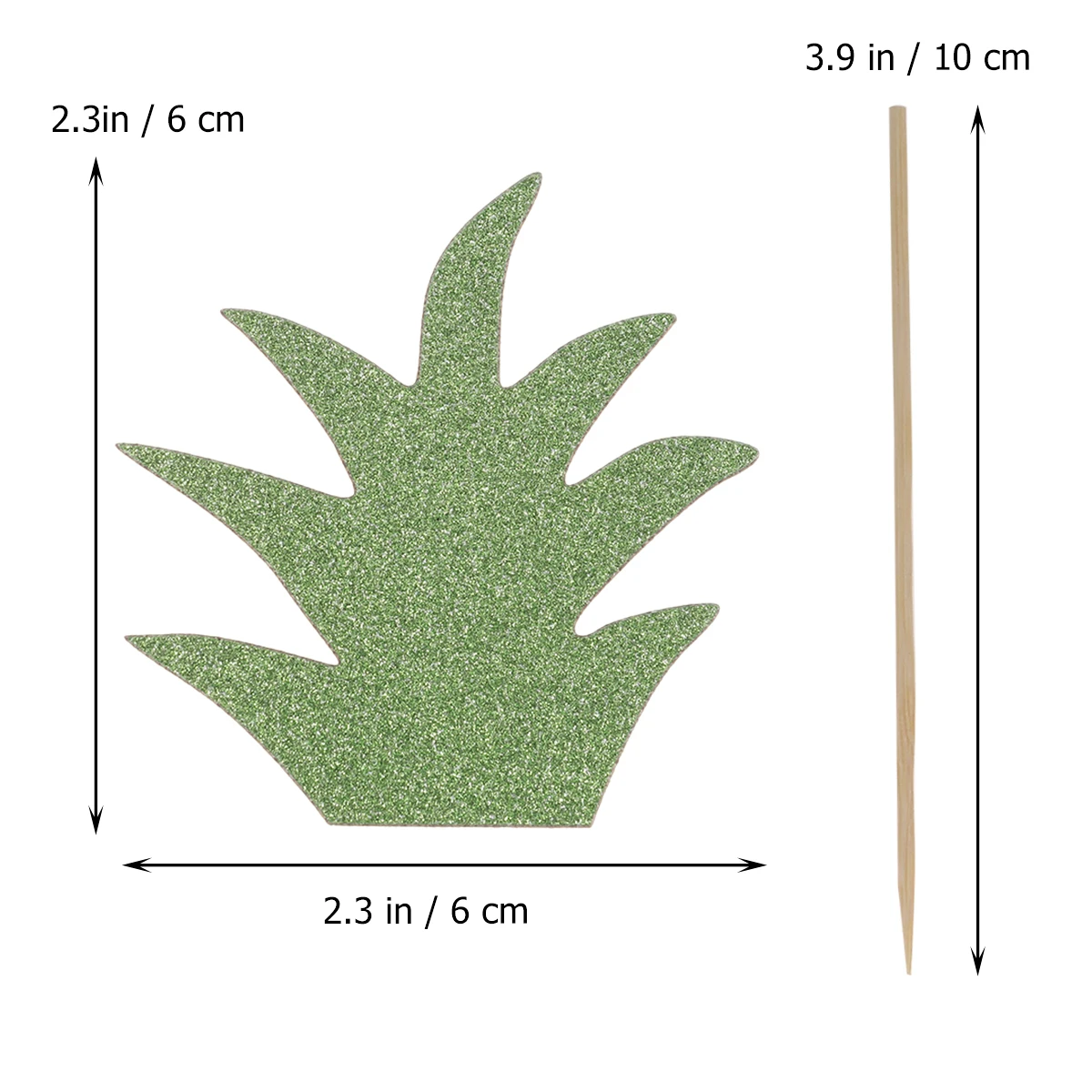 

10 Pcs Picks Pineapple Leaf Paper Safe Decor Birthday Wedding Party Pineapple Cake Picks Supplies Fruit Topper