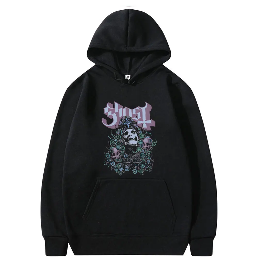 Rock Ghost Band Graphic Hoodie Men Women Gothic Rock Sweatshirt Male Fleece Cotton Oversized Hoodies Classic Vintage Streetwear