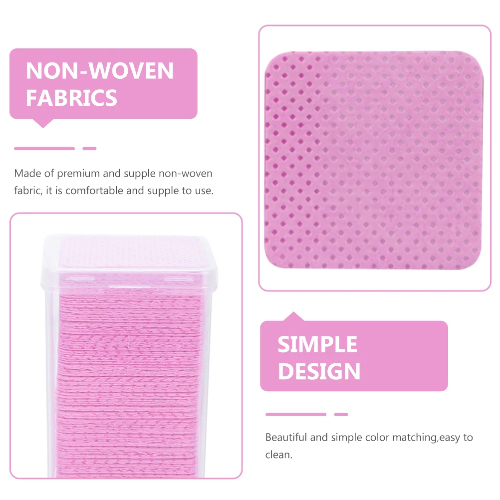 4 Boxes Eyelash Glue Cleaning Bottle Wipes Residue Remover Makeup Mascara Pad Wiper Non-woven Fabric Baby Nail