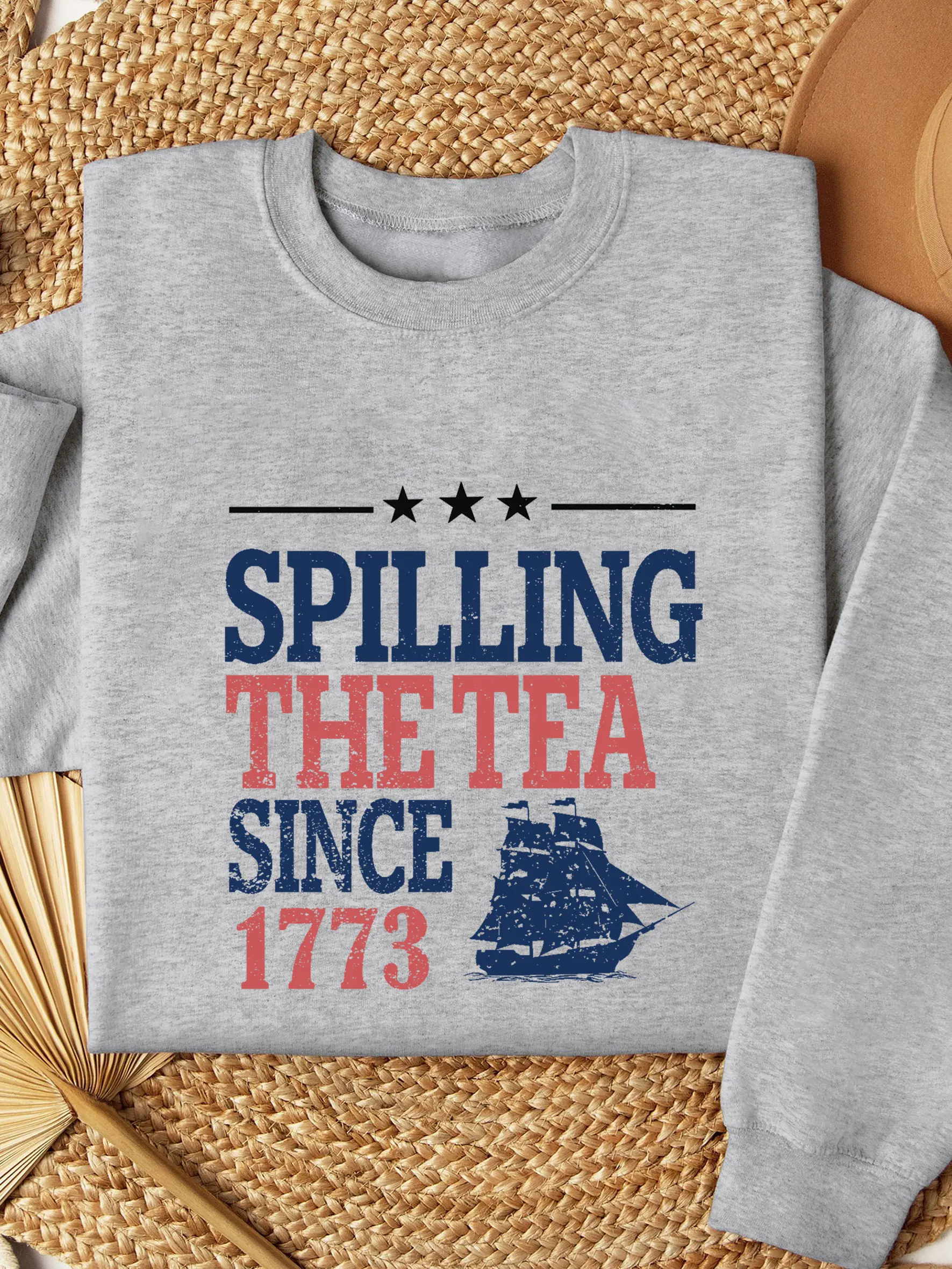 

Spilling The Tea Since 1773 Sweatshirt Teacher Thermal Lined Sweatshirt Back School Fleece Sweatshirt Gift for Teacher