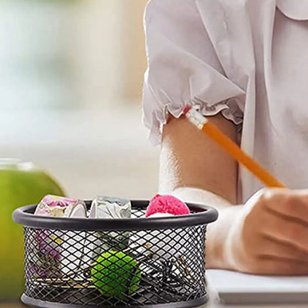 

3Pcs Mesh Paper Clip Holder Iron Desktop Organizer for Desk Home Office School Space Saving Stackable Dry Storage Container