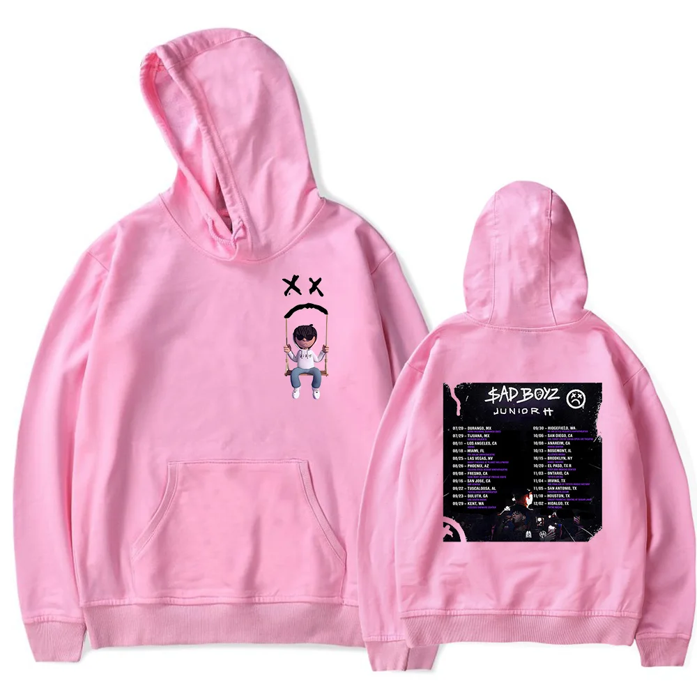 Sudadera con capucha para hombre y mujer, ropa de calle informal con estampado gráfico de Merch esencial pop, de la serie Junior H Sad Boyz Tour,